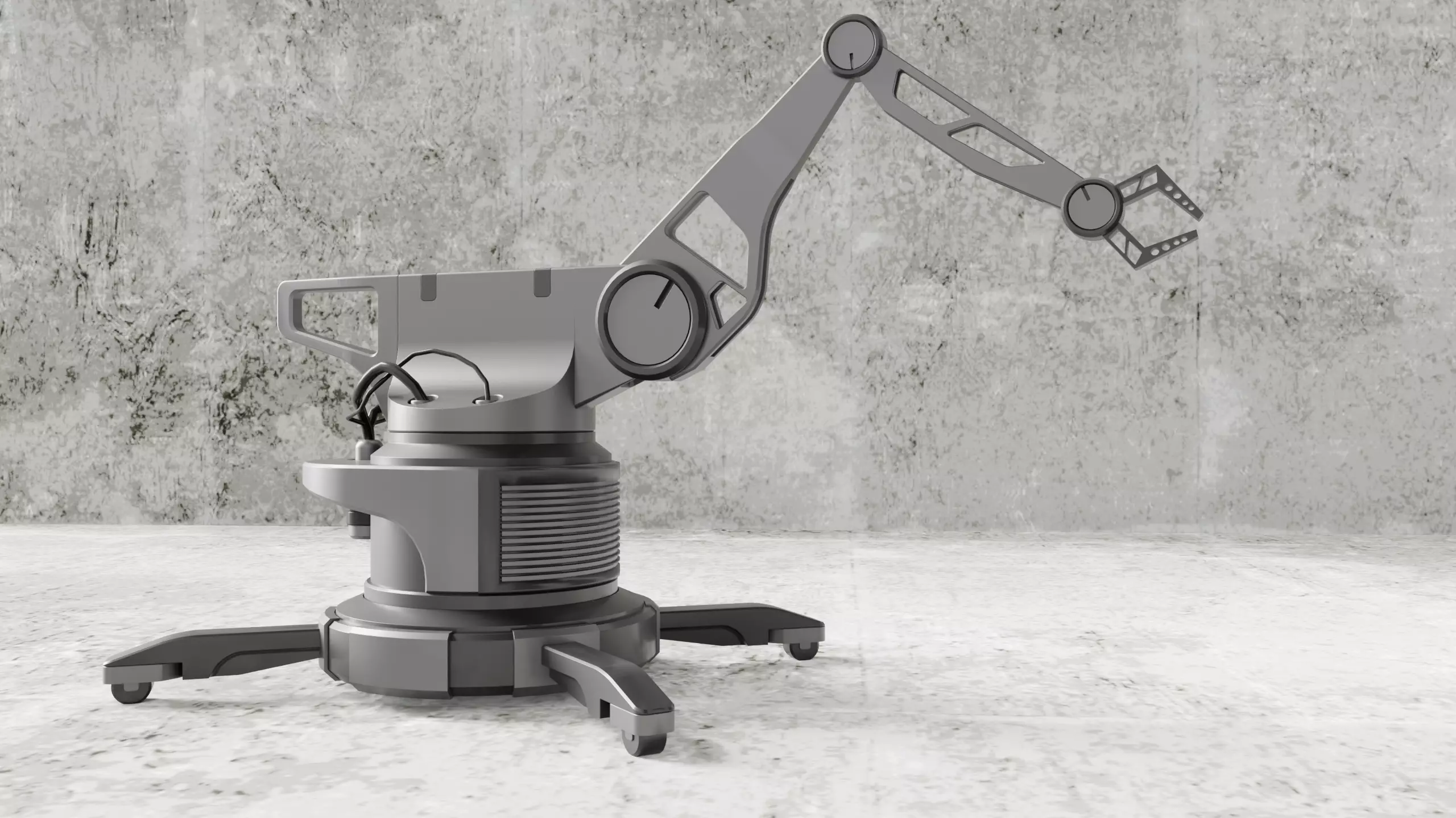 Mechanical Arm Low-poly 3D model