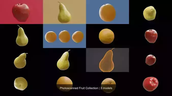 Photoscanned Fruit Collection