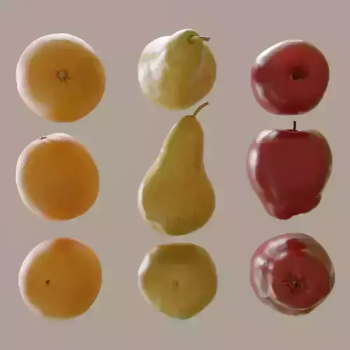 Photoscanned Fruit Collection 