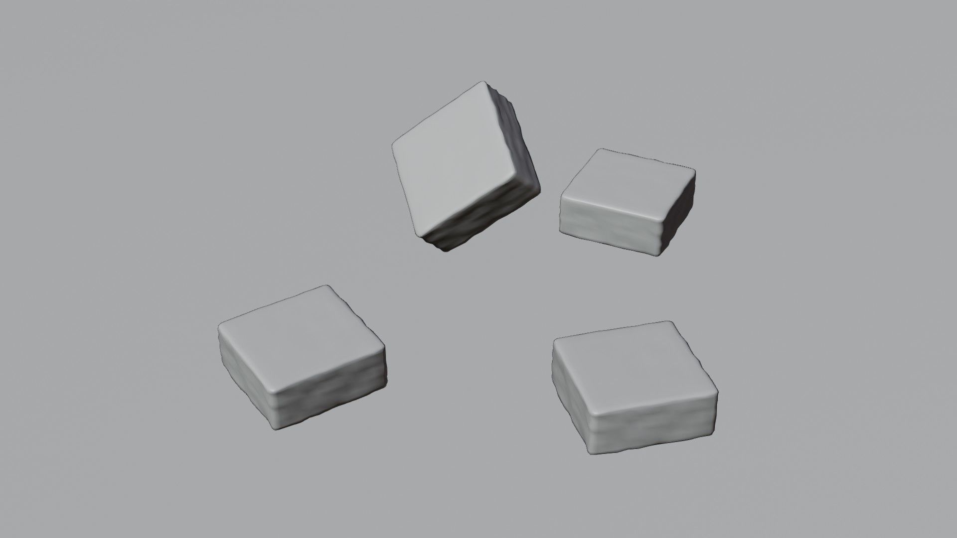 Wafer 4 flavors PBR Low-poly 3D model   Low-poly 3D model_3