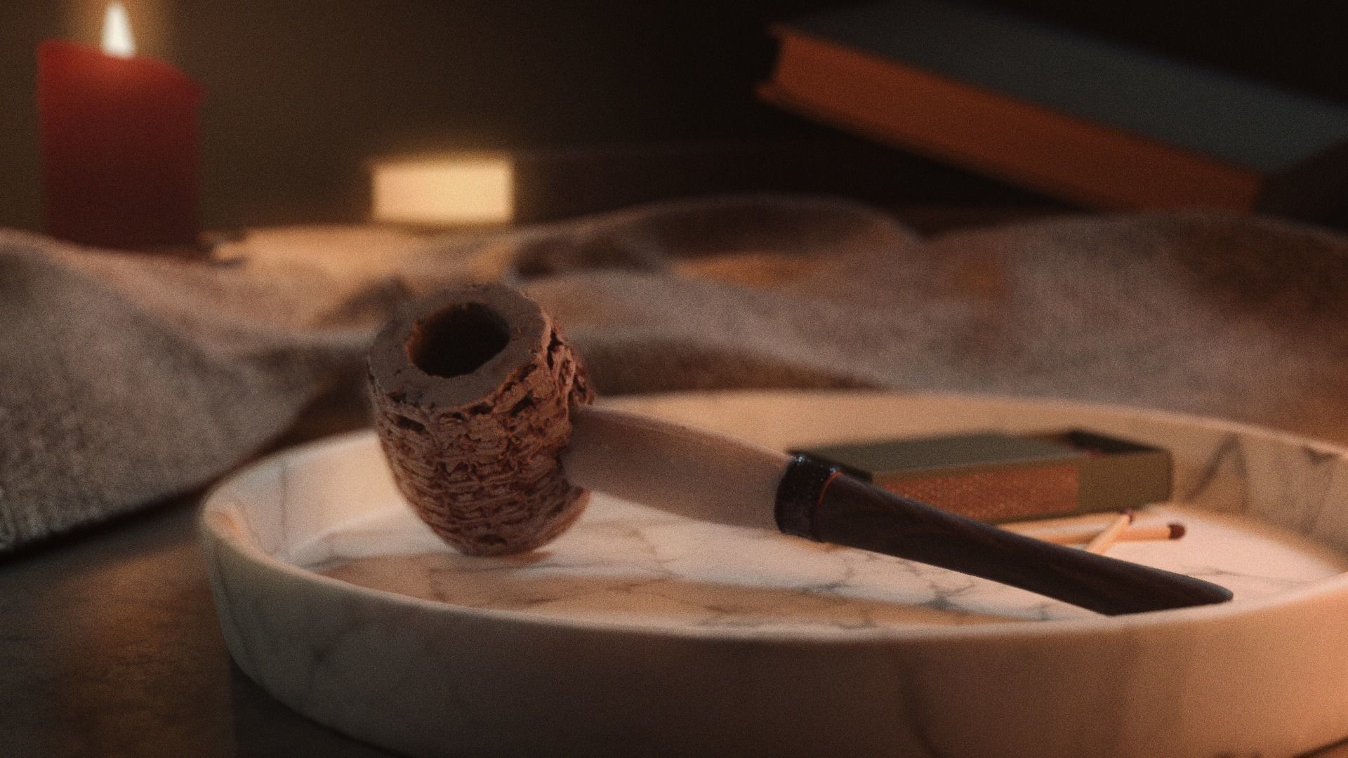 Photoscanned Realistic Corn Cob Pipe 3D model_3