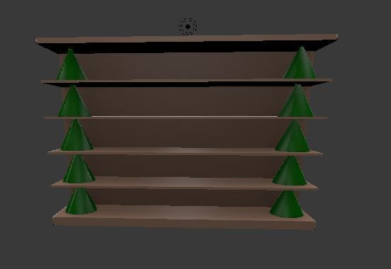 Christmas Bookshelf Free low-poly 3D model_1