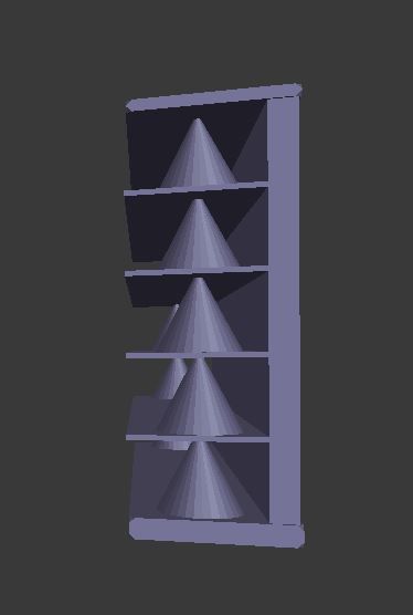 Christmas Bookshelf Free low-poly 3D model_2