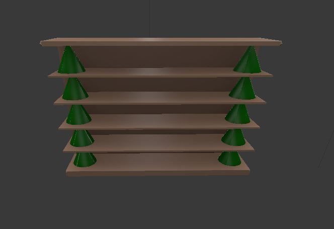 Christmas Bookshelf Free low-poly 3D model_4