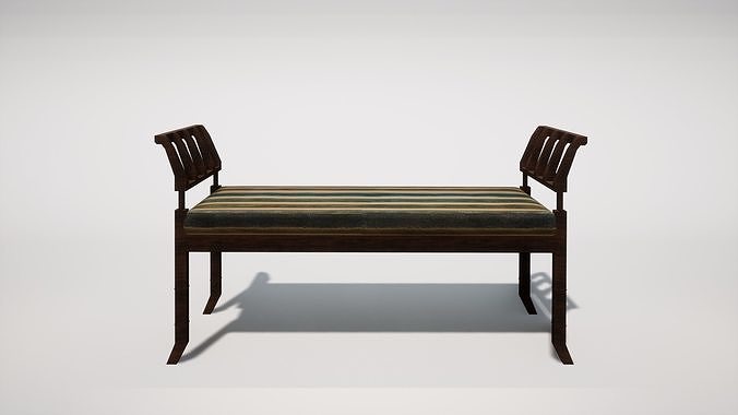 English Regency Bench Free low-poly 3D model