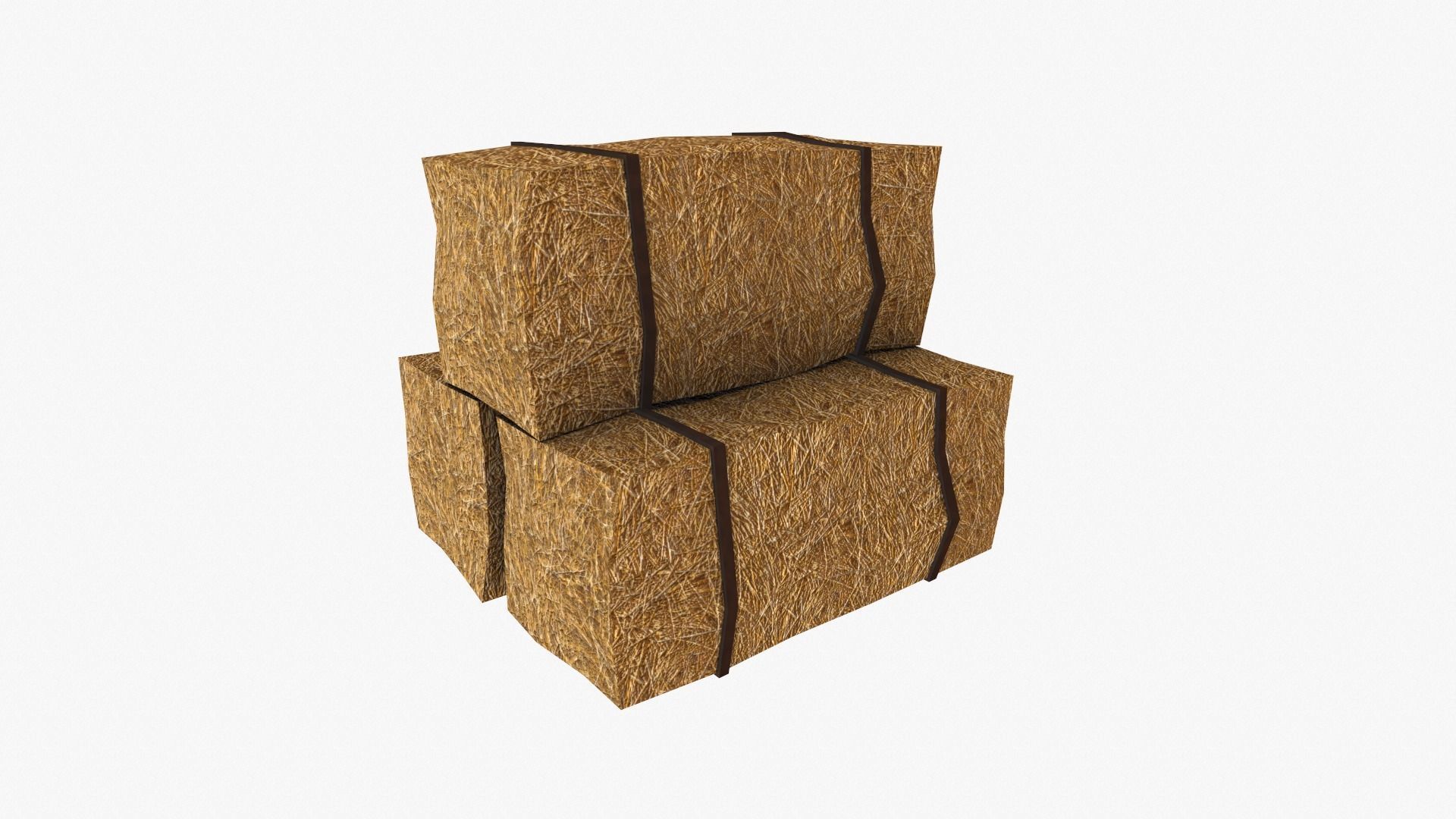 Straw Pack Low-poly 3D model_13
