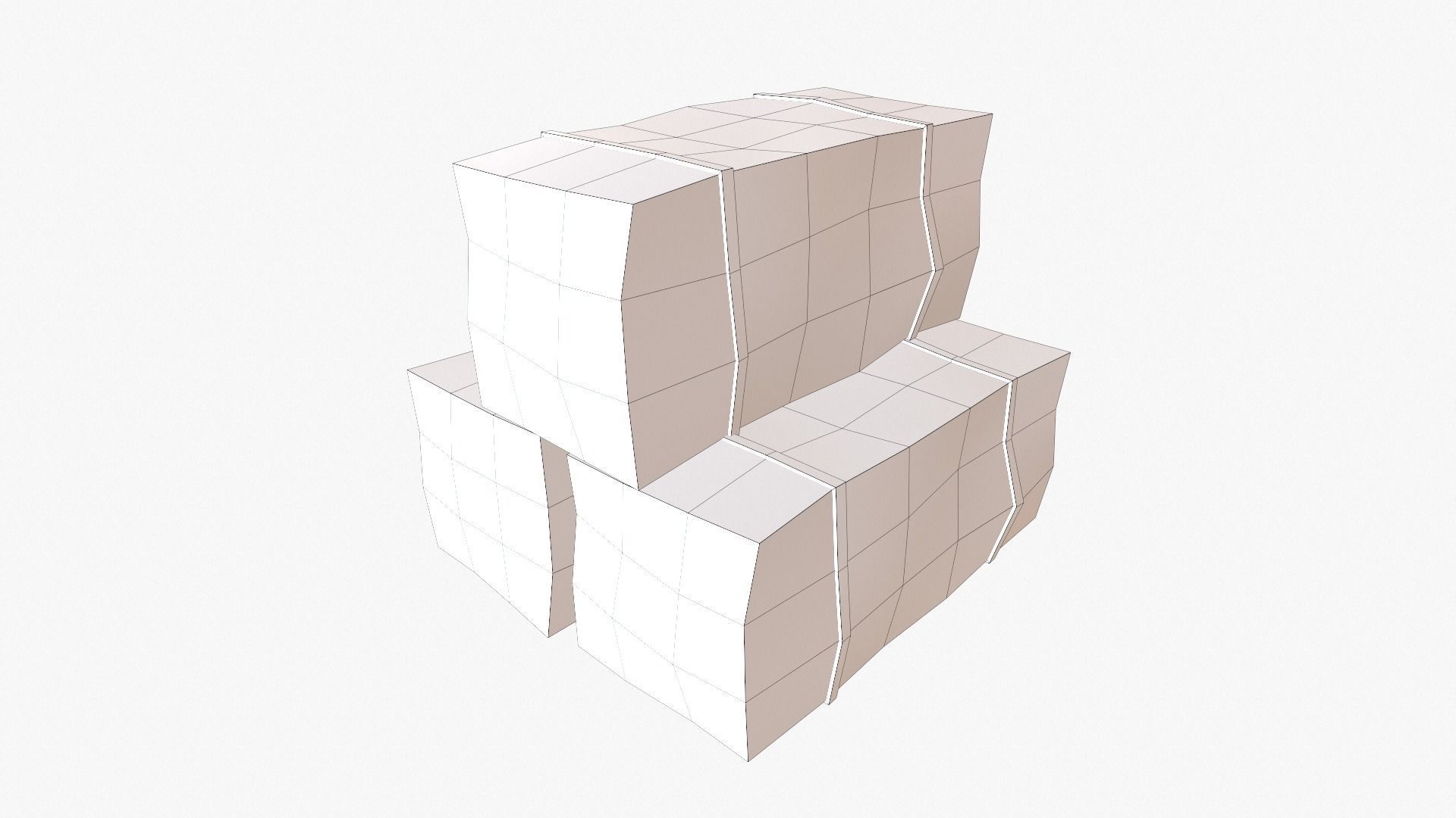 Straw Pack Low-poly 3D model_16