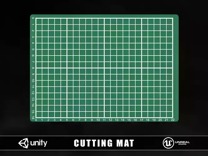 Cutting Mat Low-poly 3D model