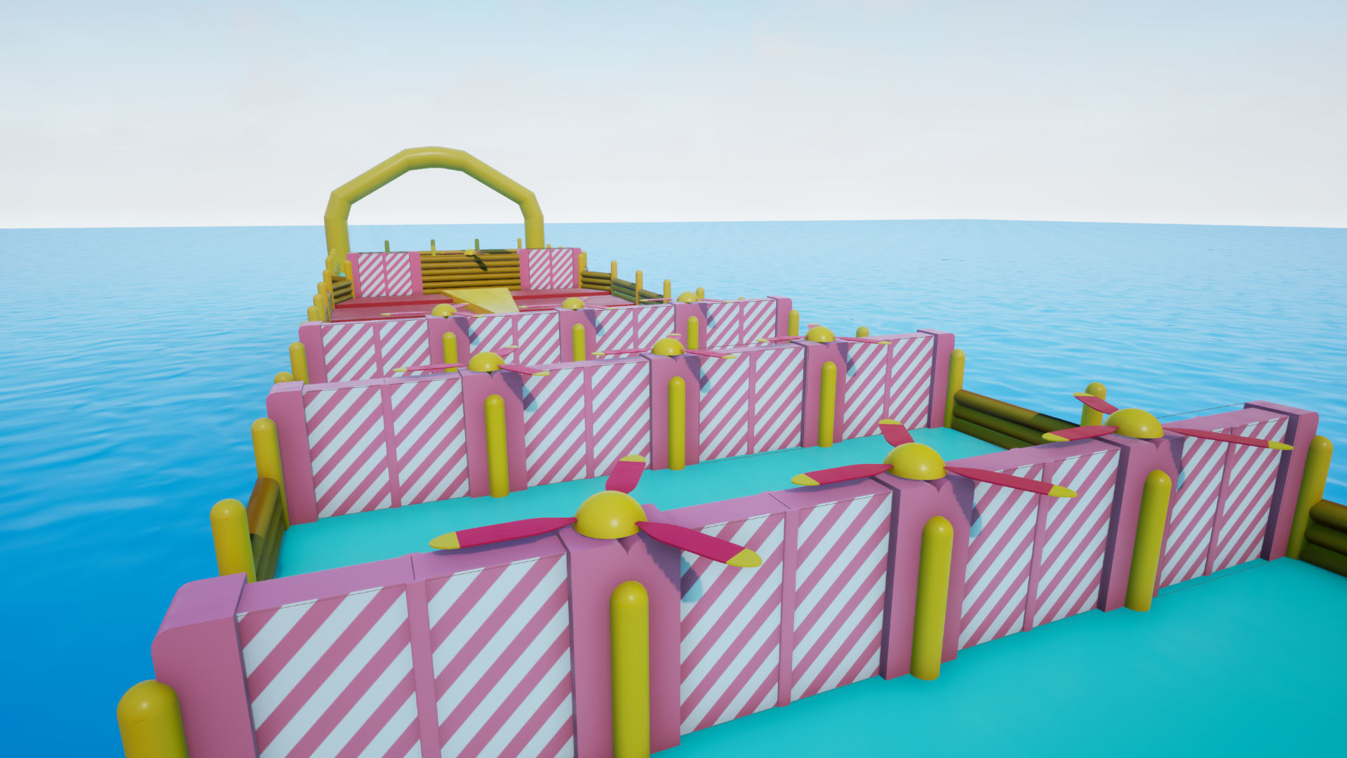 Platform Obstacle Course - Modular and Customizable Low-poly 3D model_6