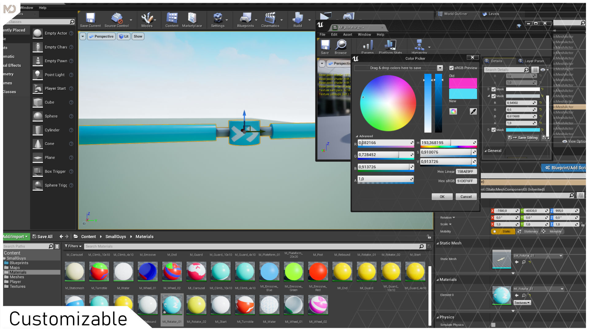Platform Obstacle Course - Modular and Customizable Low-poly 3D model_9