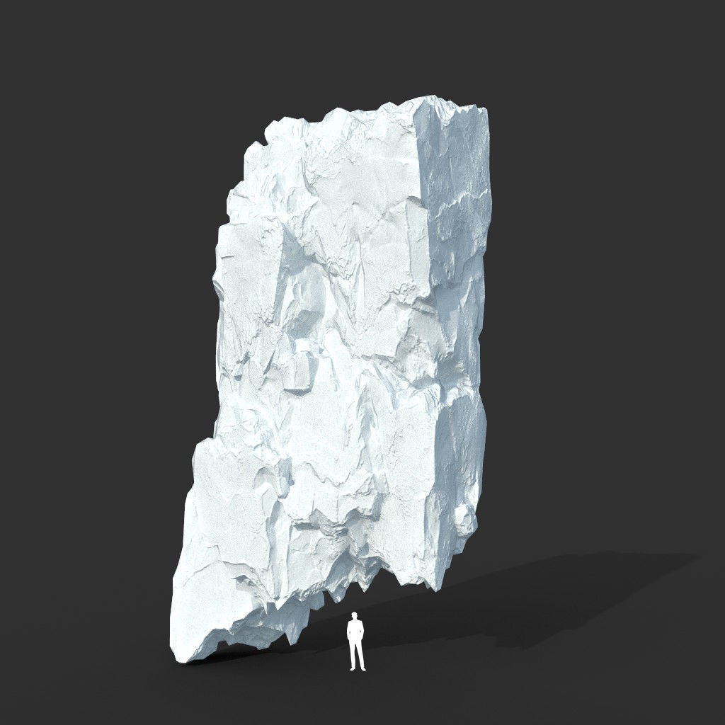 Low poly Snow Iceberg Modular 211129 Low-poly 3D model_15