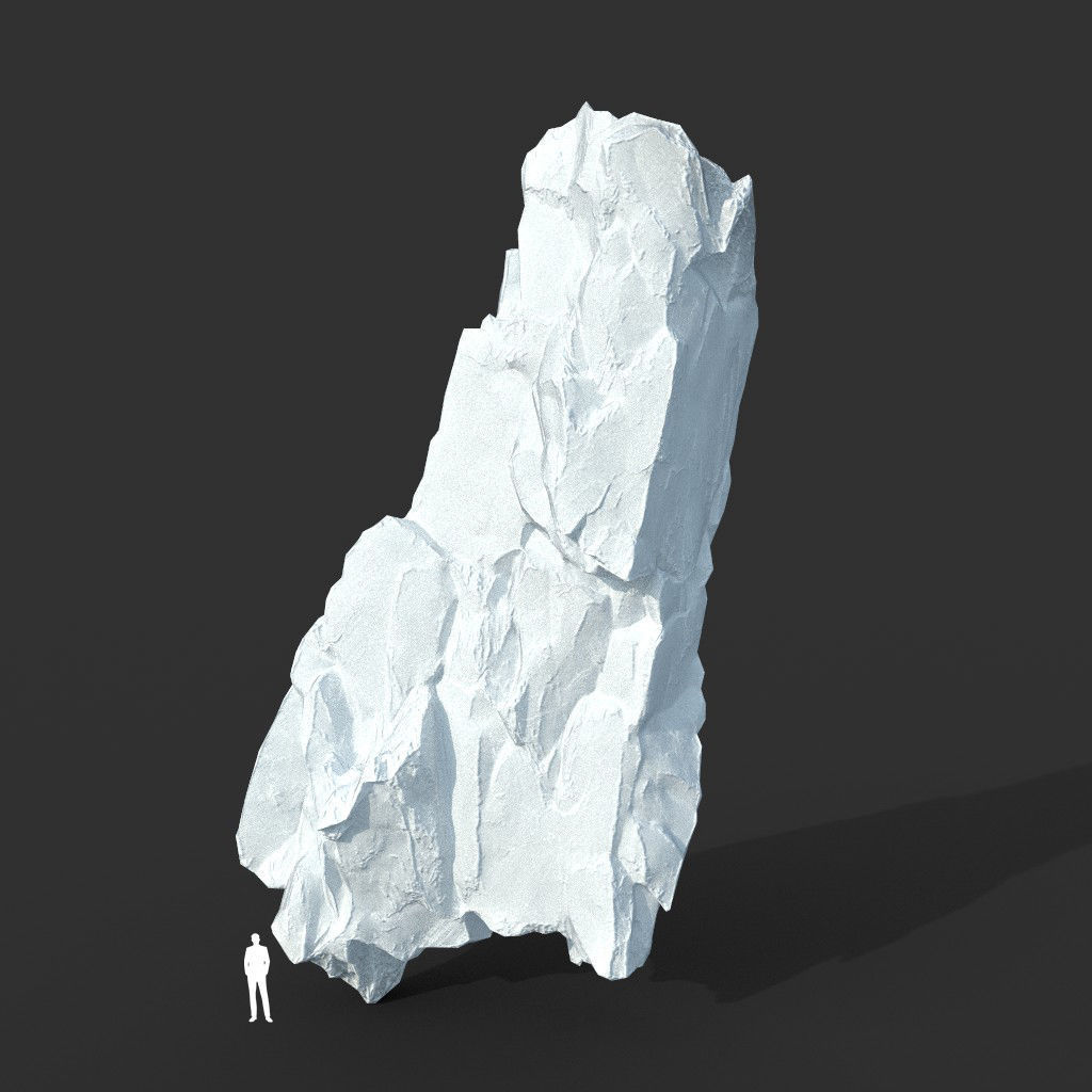 Low poly Snow Iceberg Modular 211129 Low-poly 3D model_13