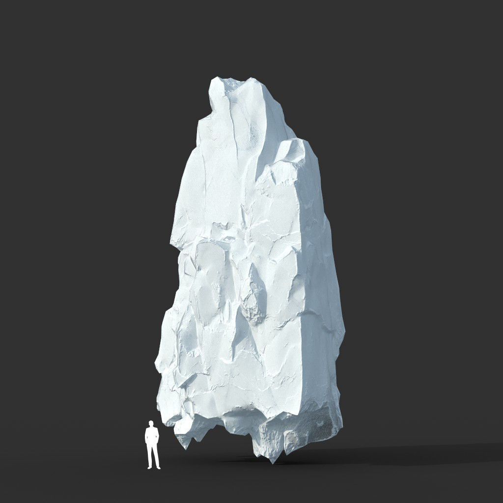 Low poly Snow Iceberg Modular 211129 Low-poly 3D model_7