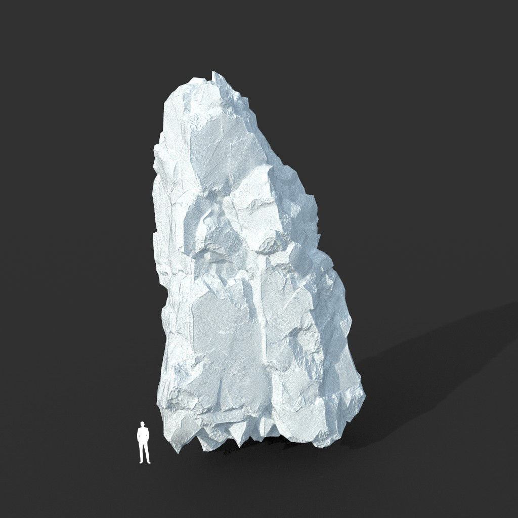 Low poly Snow Iceberg Modular 211129 Low-poly 3D model_11