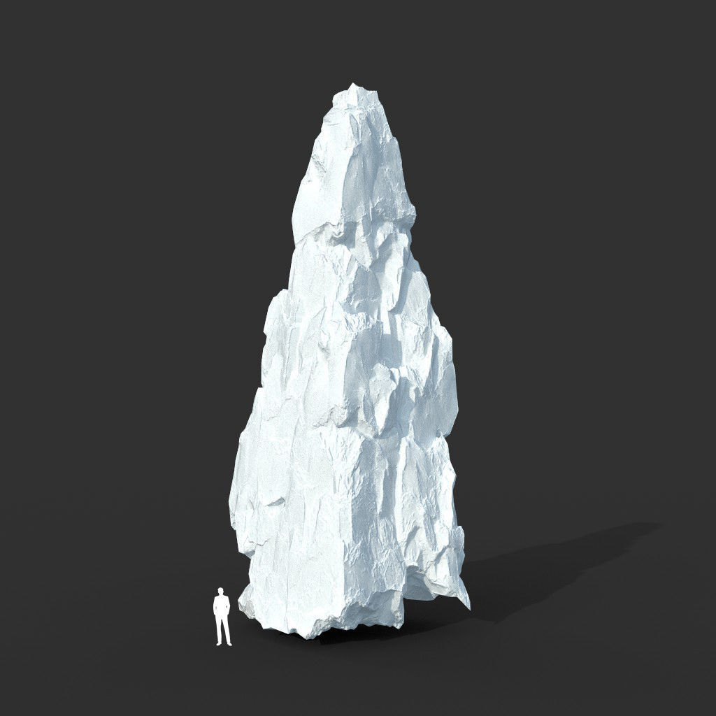 Low poly Snow Iceberg Modular 211129 Low-poly 3D model_19