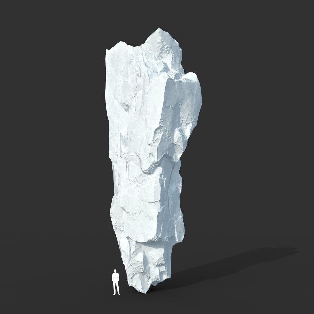 Low poly Snow Iceberg Modular 211129 Low-poly 3D model_1