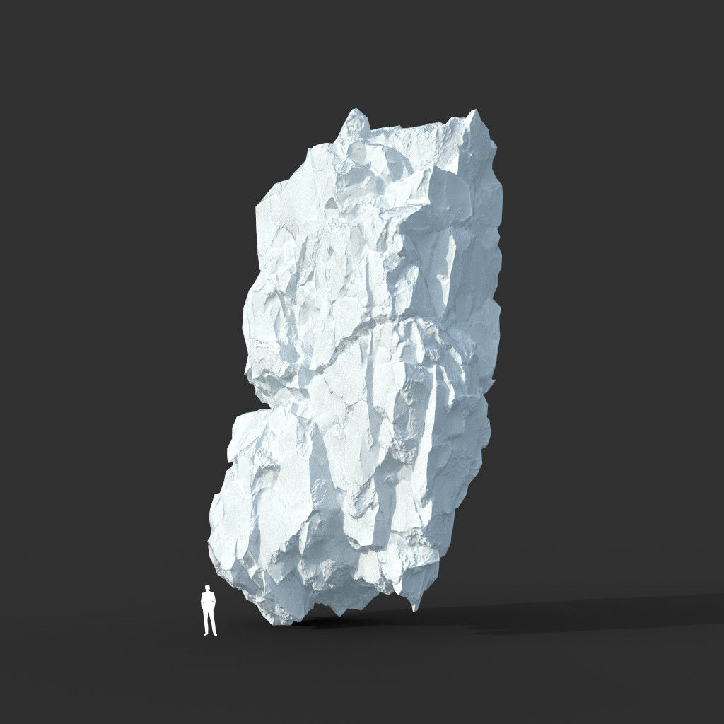 Low poly Snow Iceberg Modular 211129 Low-poly 3D model_17