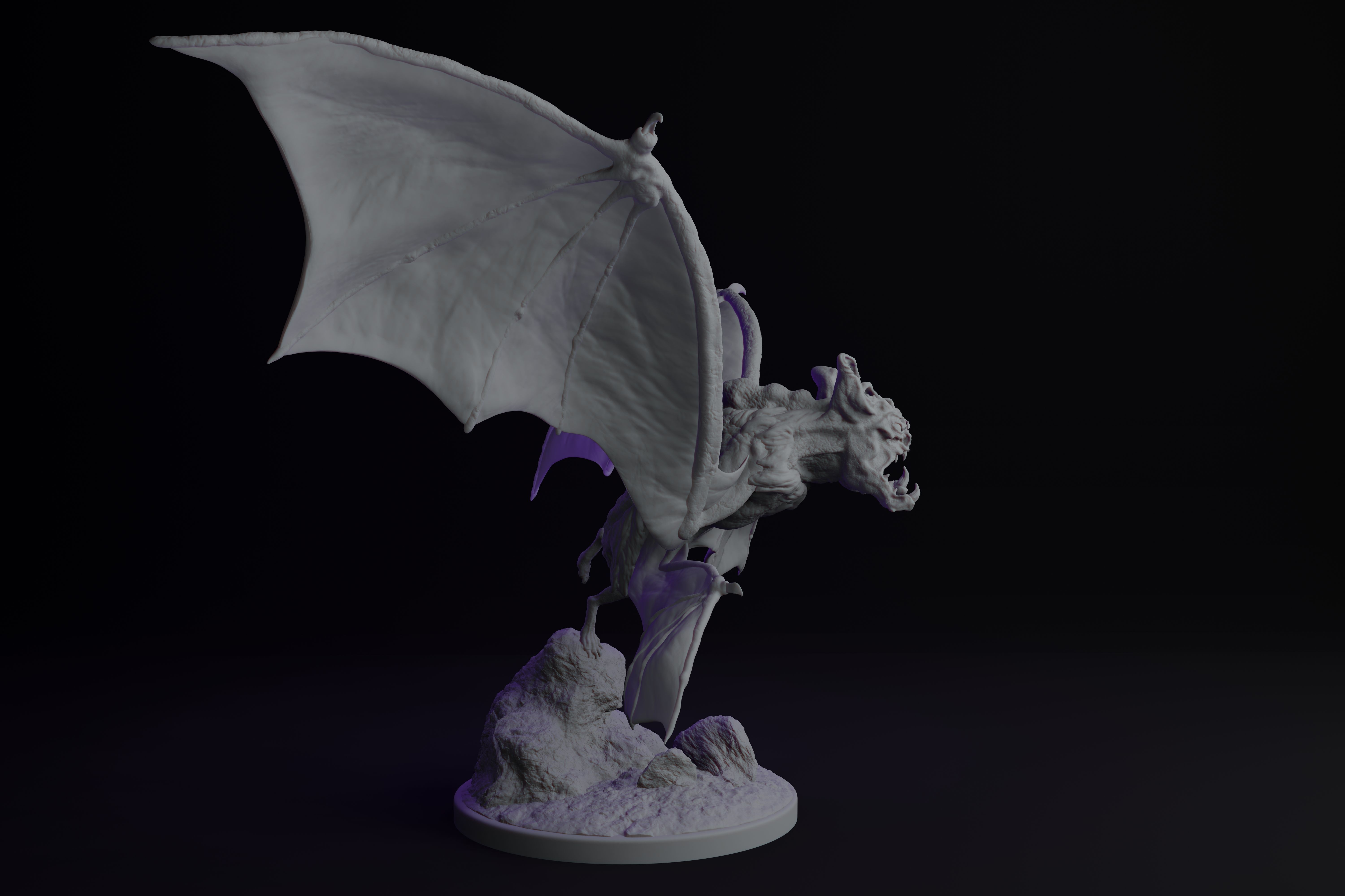 Bat Fantasy Creature for 3d printing 3D print model_2