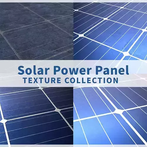 Solar Power Panel Texture - 4 status collection