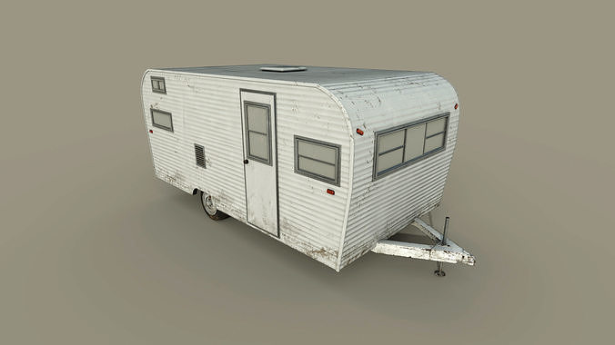 Old Camper Low-poly 3D model
