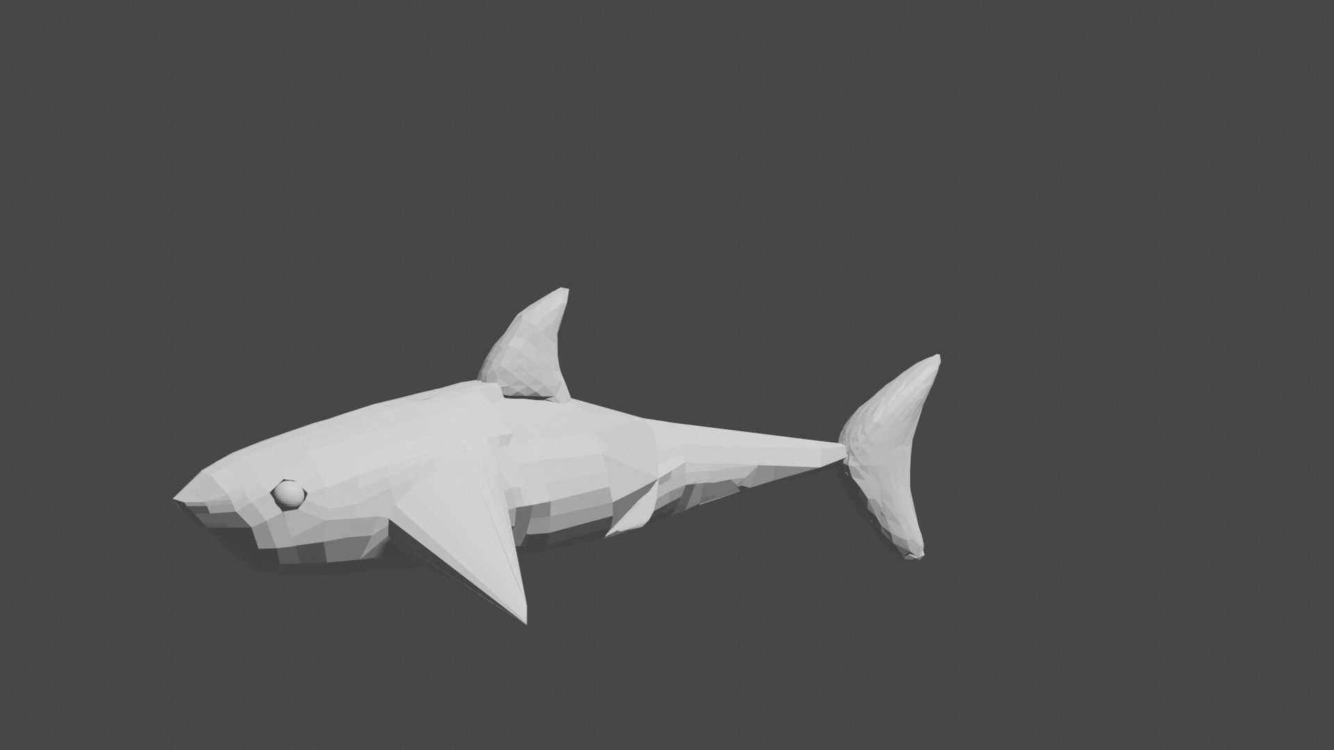 Shark origami 3D model_1