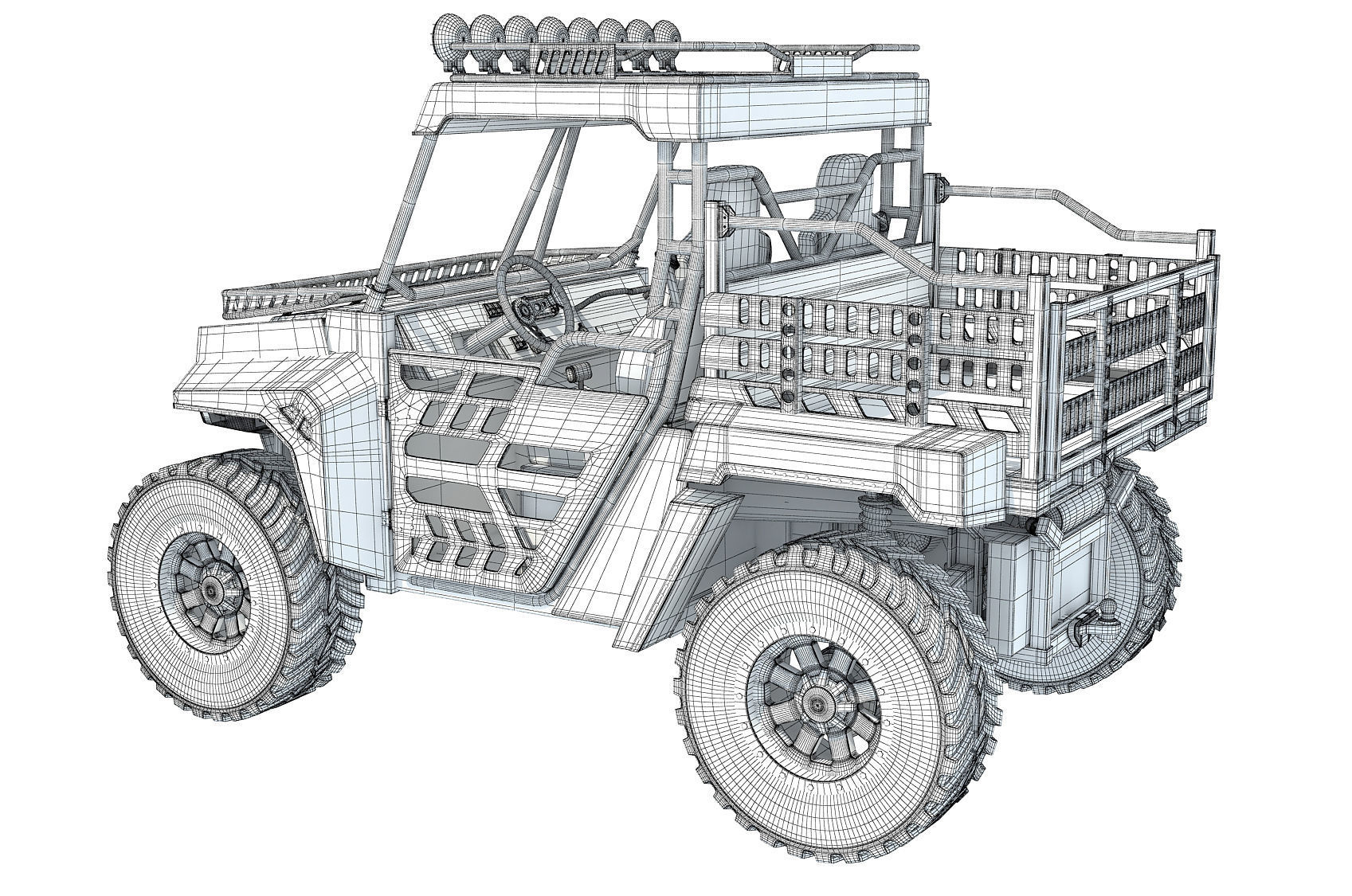 UTV Utility Vehicle 3D model_15