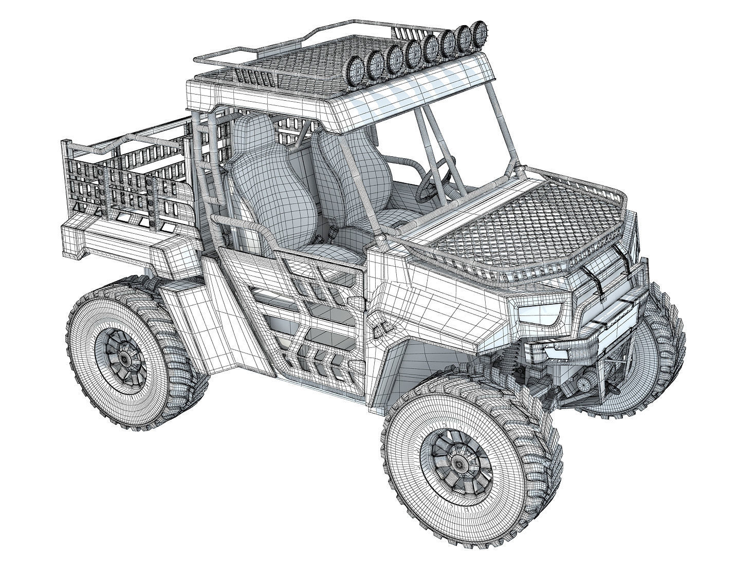 UTV Utility Vehicle 3D model_17