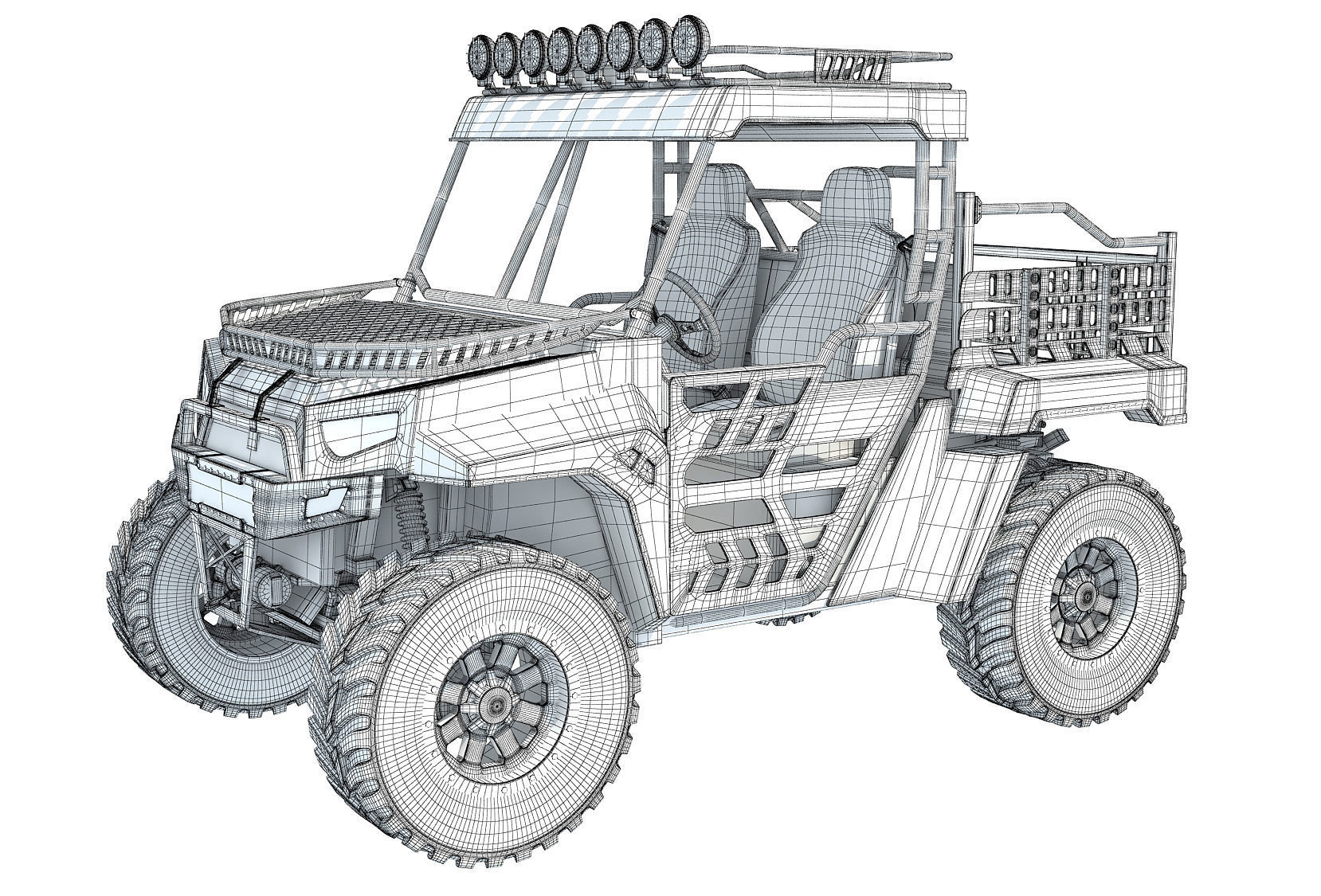 UTV Utility Vehicle 3D model_14