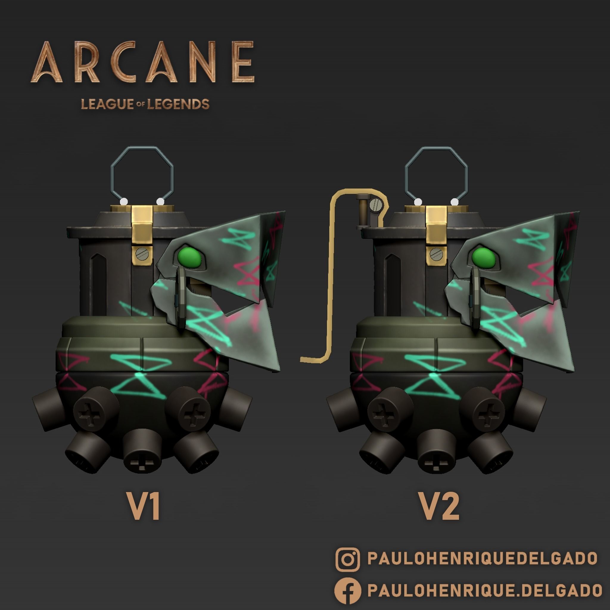 Jinx grenade - Arcane League of Legends 3D print model_3