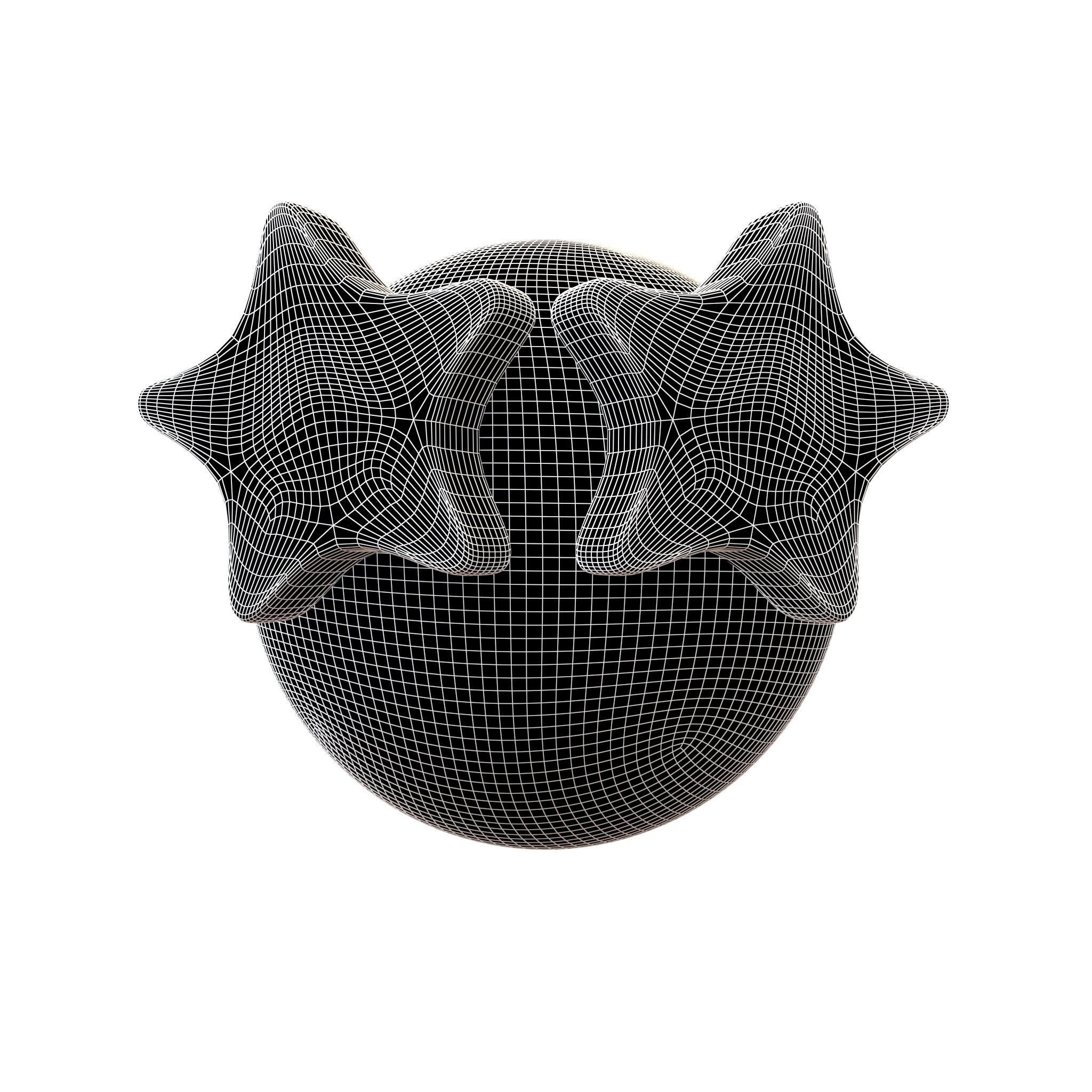 Grinning Face with Star Eyes v2 004 Low-poly 3D model_6