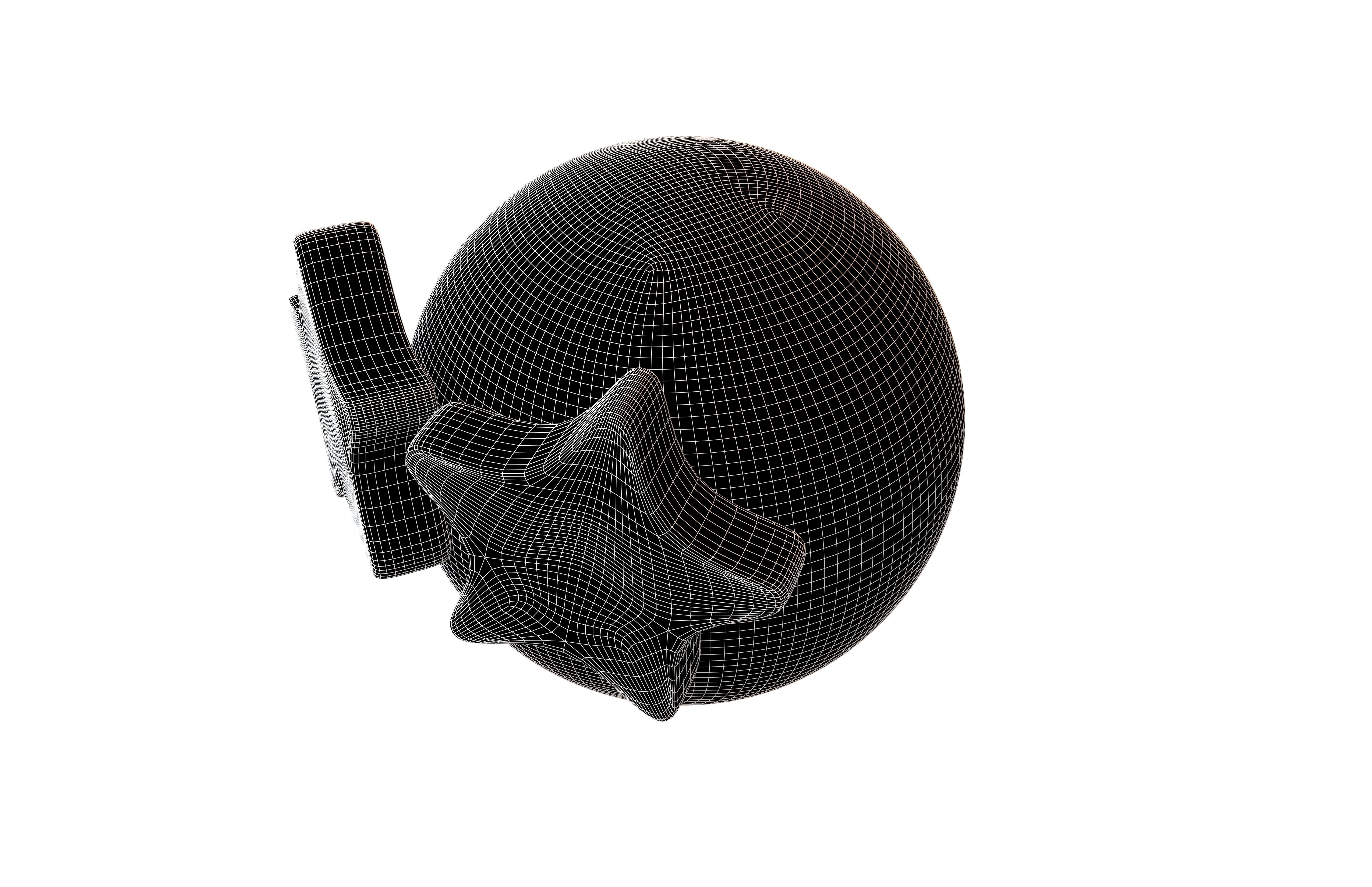 Grinning Face with Star Eyes v2 005 Low-poly 3D model_5