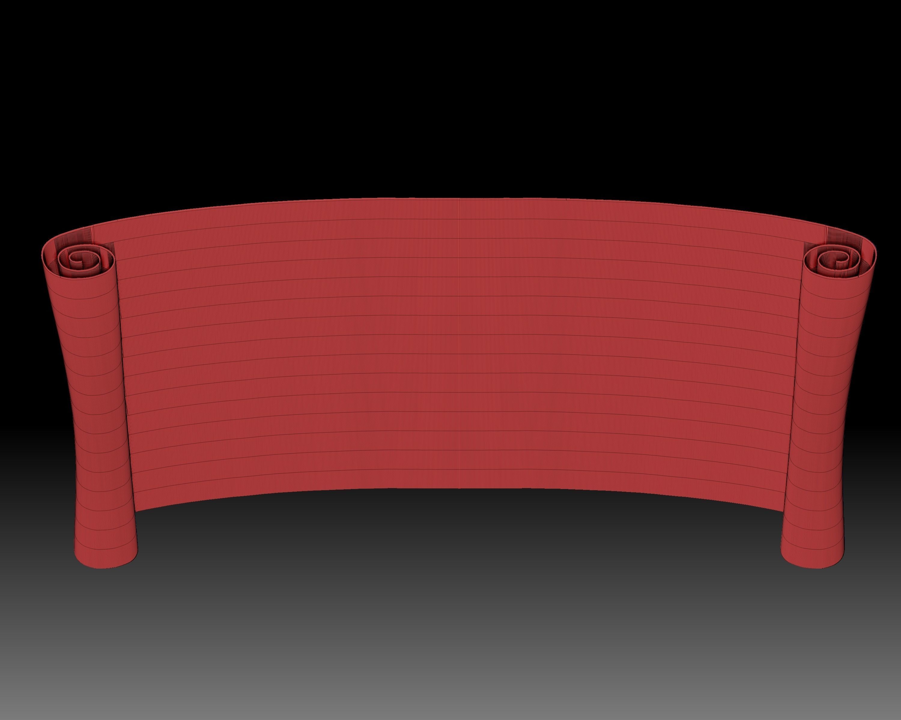 Scrolls 3D relief for CNC router or 3D printer 3D print model_12