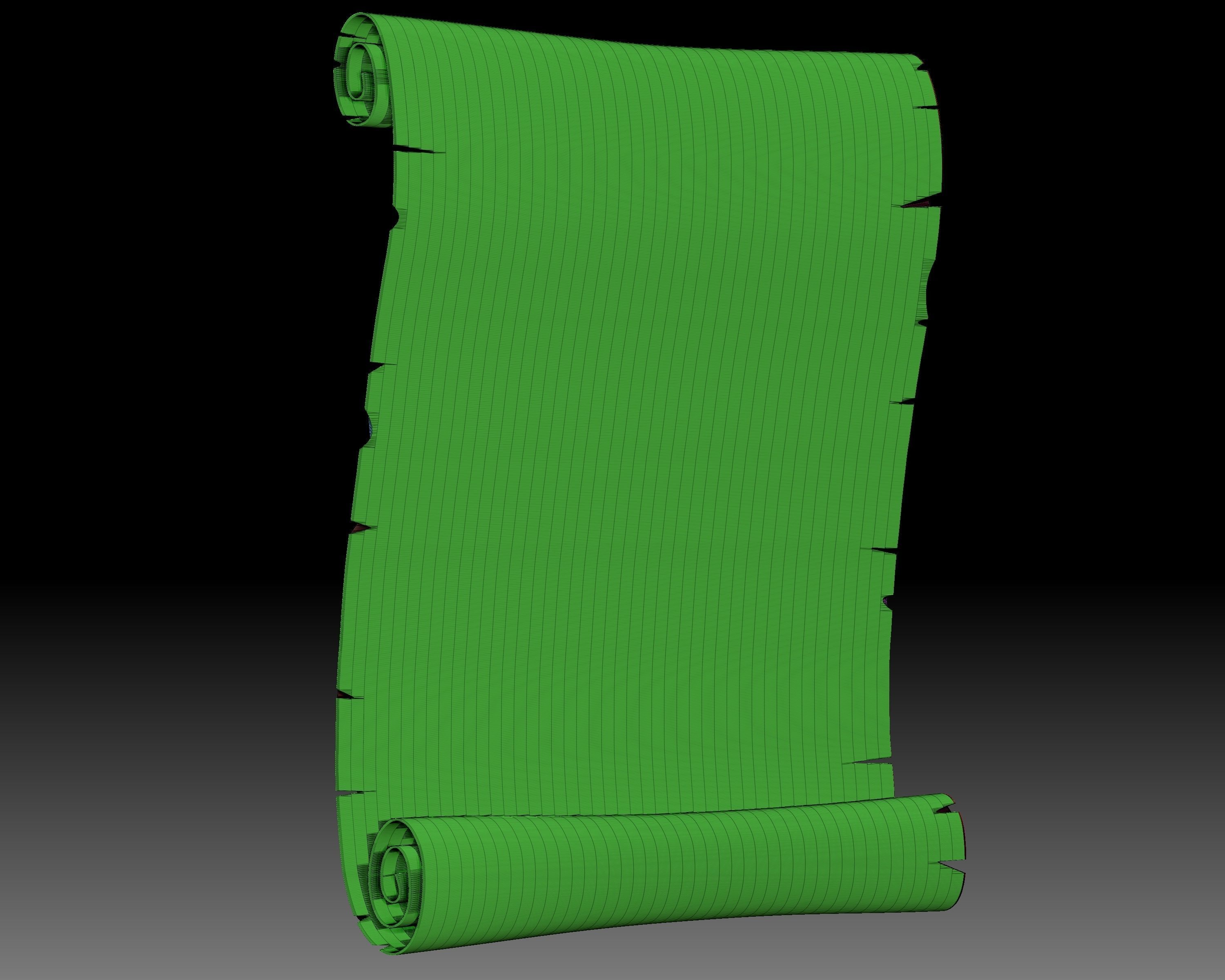 Scrolls 3D relief for CNC router or 3D printer 3D print model_13