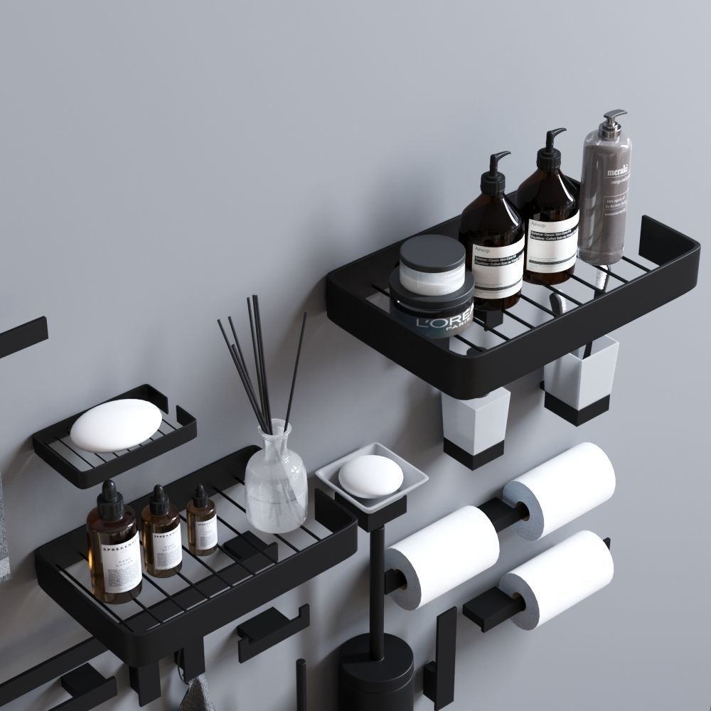 Sanco Monogram bathroom set 3D model_1