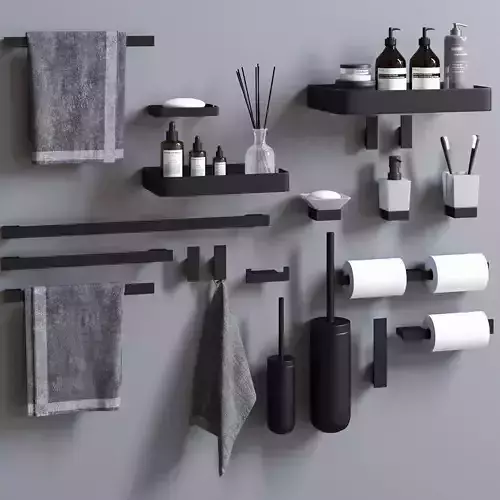 Sanco Monogram bathroom set 3D model