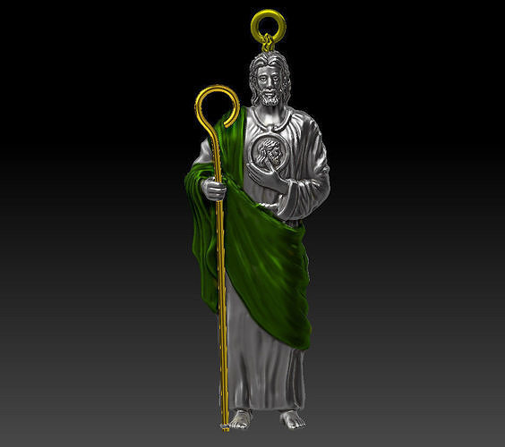  Jewelry Pendant Saint Jude Thaddeus Smooth 3D print model