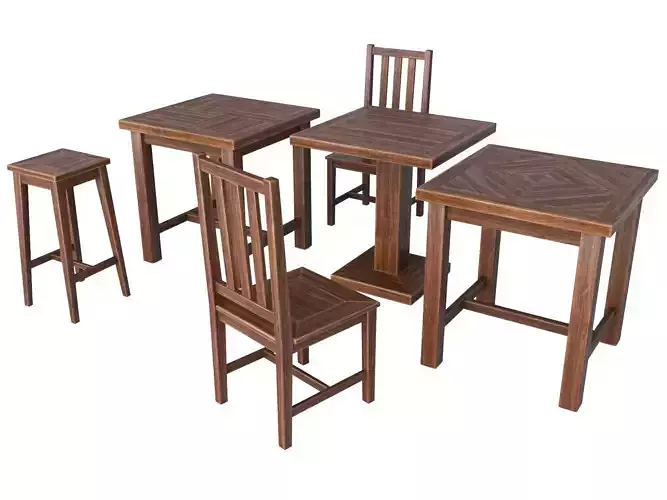 A set of furniture for cafes and homes