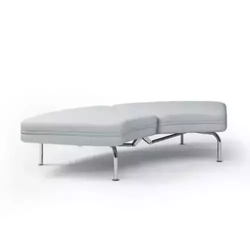 White Couch With Metallic Legs