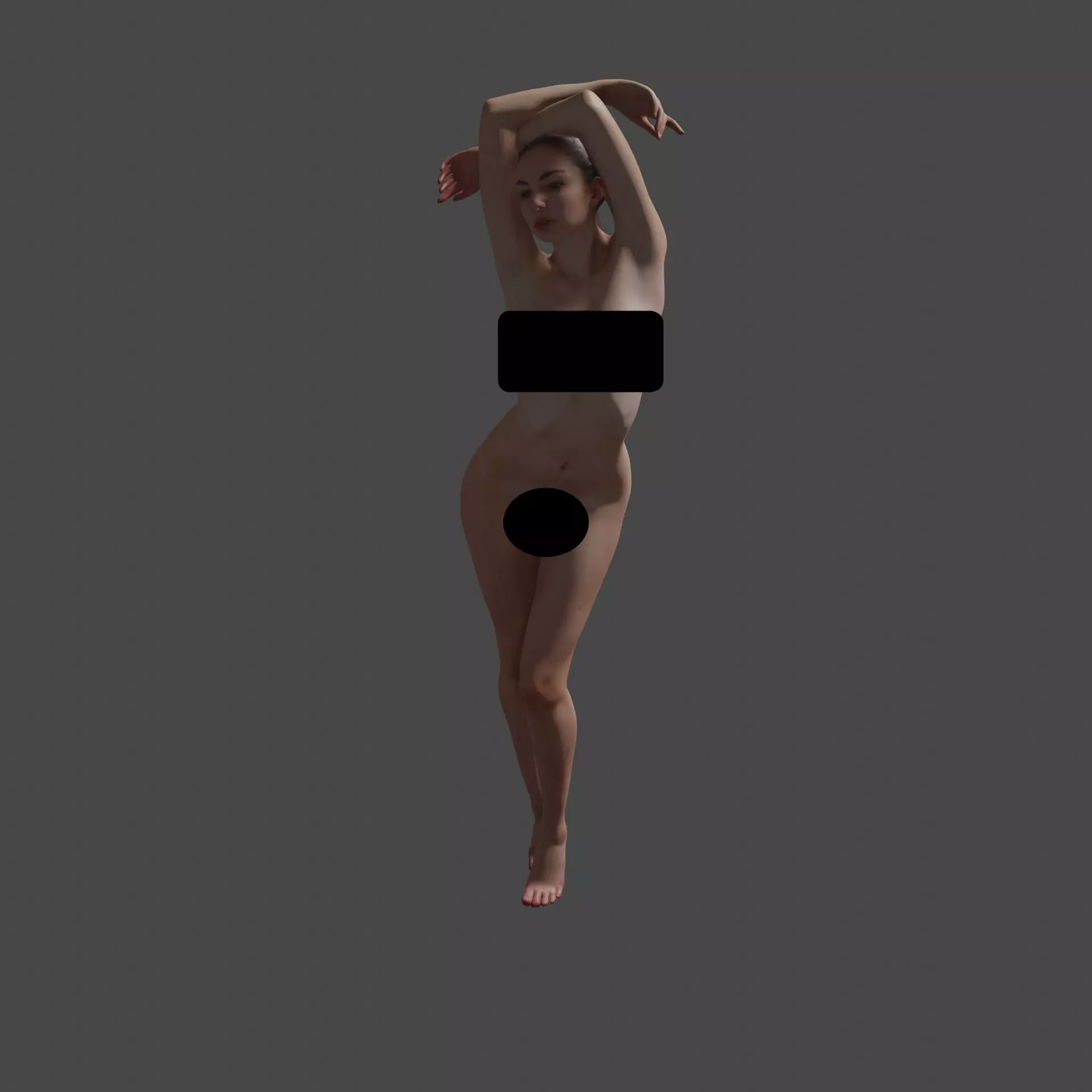 Naked Sexy Girl Scanned 3D model_0