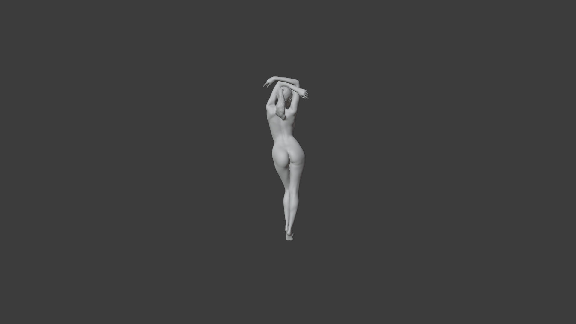 Naked Sexy Girl Scanned 3D model_7