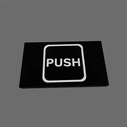 Sign push Low-poly 3D model