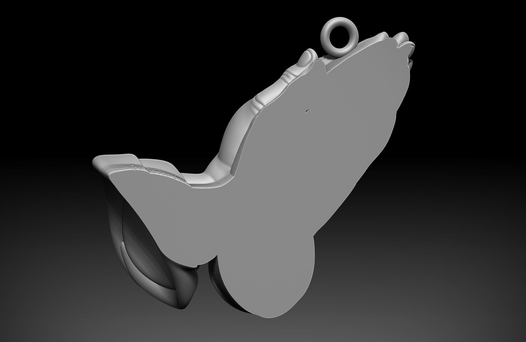 Praying Hands 3D print model_7