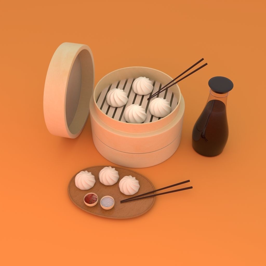 Dumplings MOMO 3D model_1