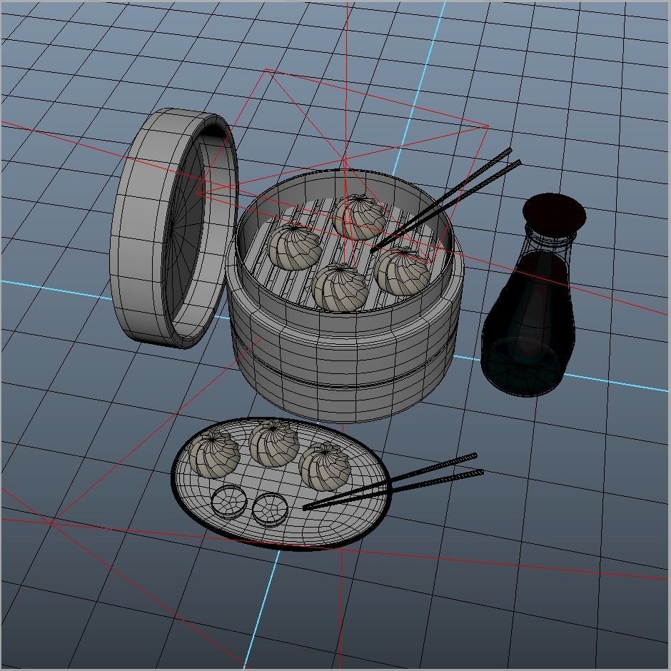 Dumplings MOMO 3D model_4