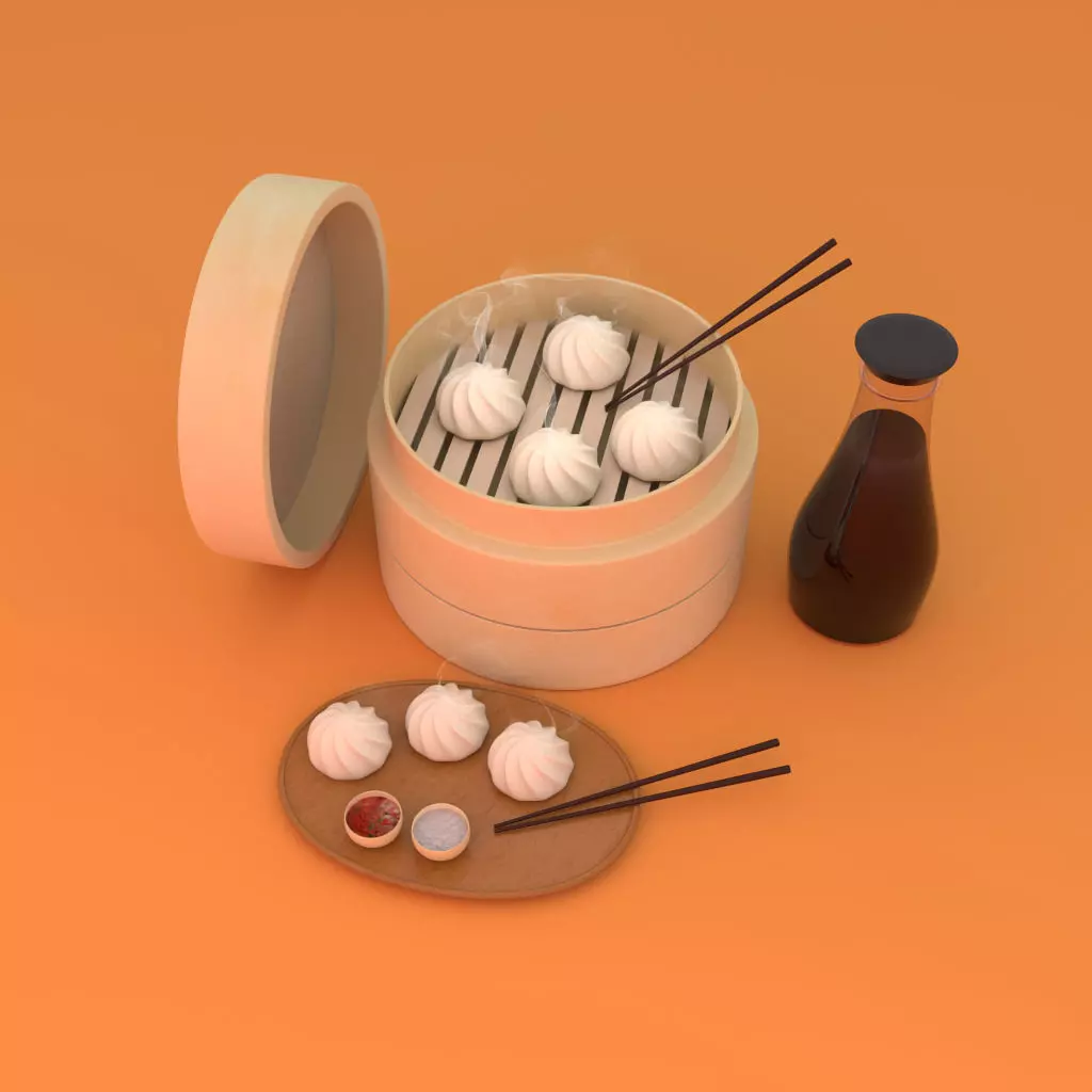 Dumplings MOMO 3D model_0