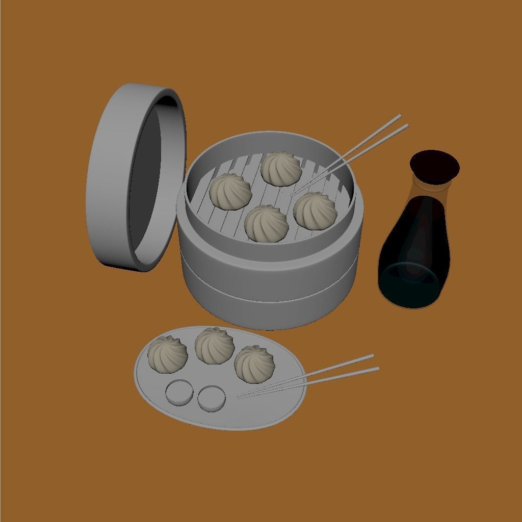 Dumplings MOMO 3D model_3