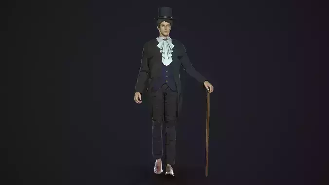 Aristocratic Man - Game Ready Low-poly 3D model