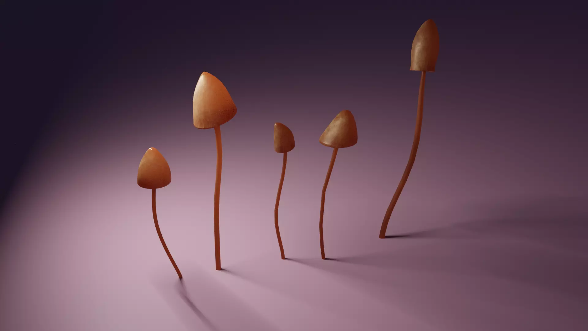 Shrooms group of sprouts Free 3D model_0