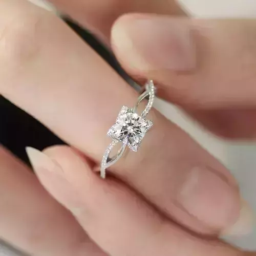 3DM Format Twisted band engagement ring