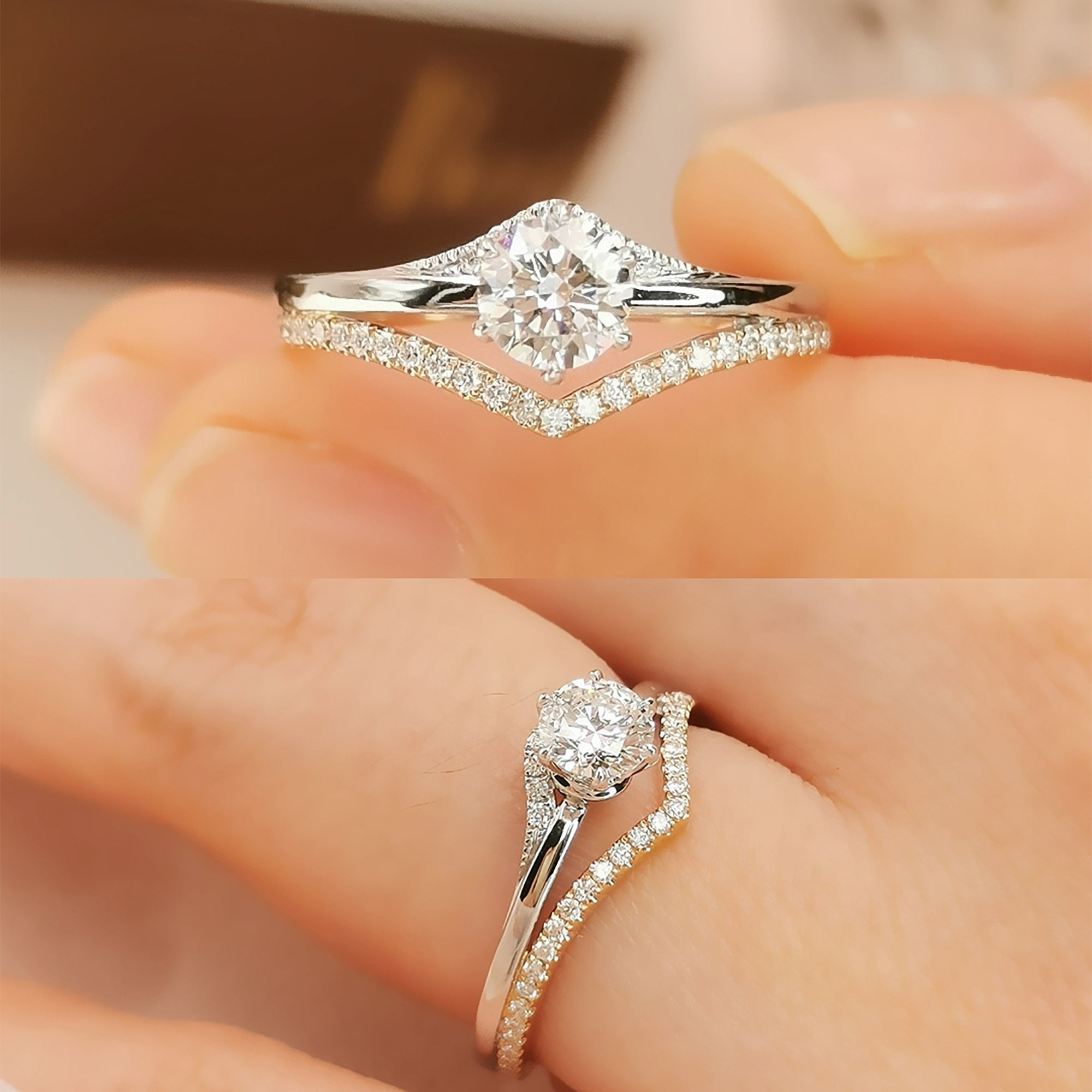 3DM Format round shape stone promise ring for her 3D print model_4